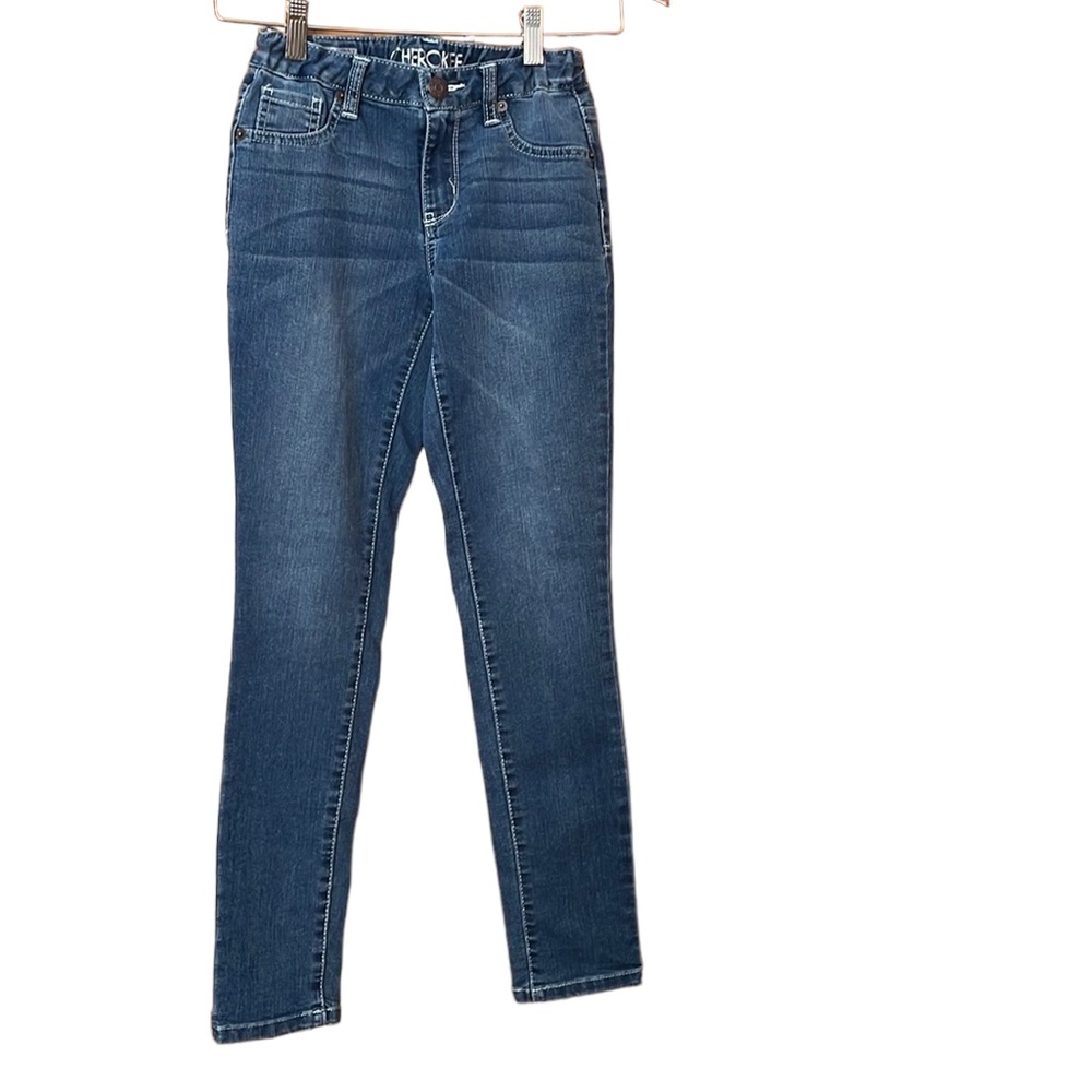 Cherokee Kids Super Skinny Expandable Grayish Blue Denim Jeans Size 10